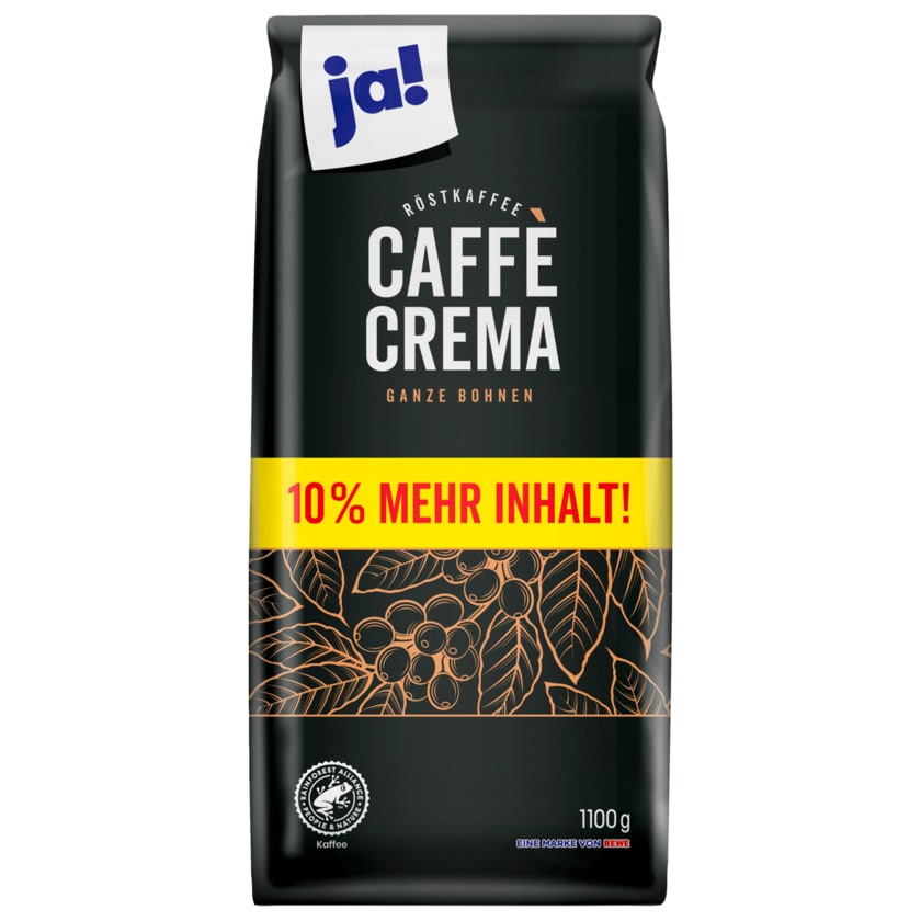 ja! Caffè Crema Ganze Bohnen 100% Arabica 1100g